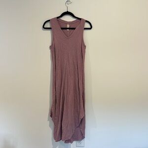 Altar’d State Purple Cotton Midi Dress
